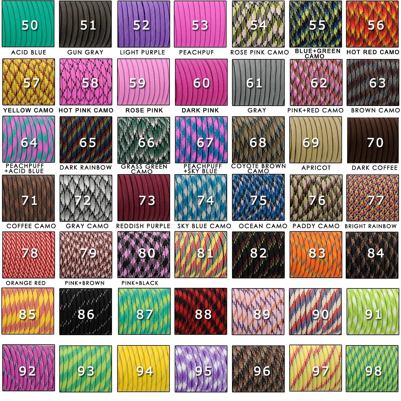 Paracord 550 - 100ft 50