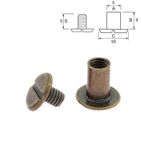Antique Brass Chicago – double-sided