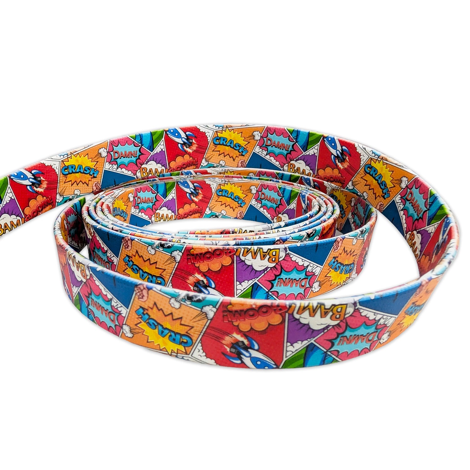 Comic Book Print Silicone Coated Webbing - 19mm & 25mm - 2.5M Long