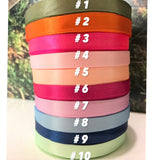 10mm x 22m Satin Ribbon - Mixed Colours # 1