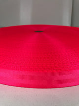 Polyester Seat Belt Webbing 25mm - 15 Colours Hot Pink, FULL 100 meter roll