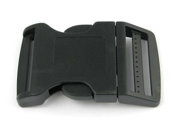 Side Release Buckle Black - 6 sizes 39mm (1 1/2'')