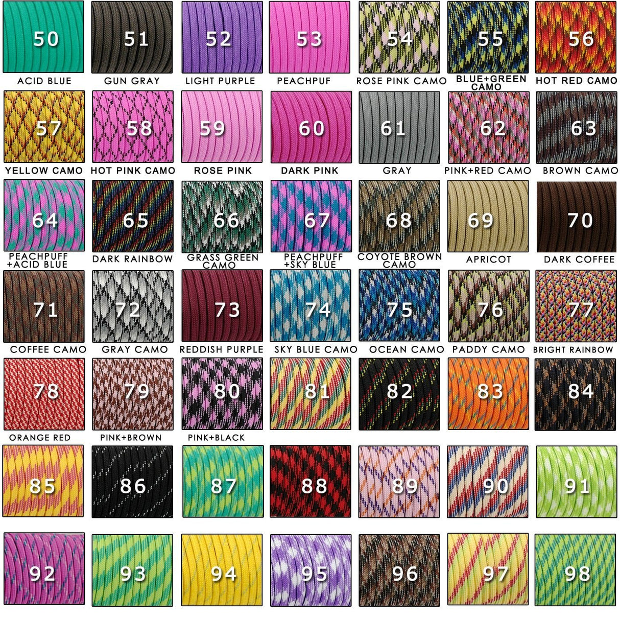 Paracord 550 - 100ft 50