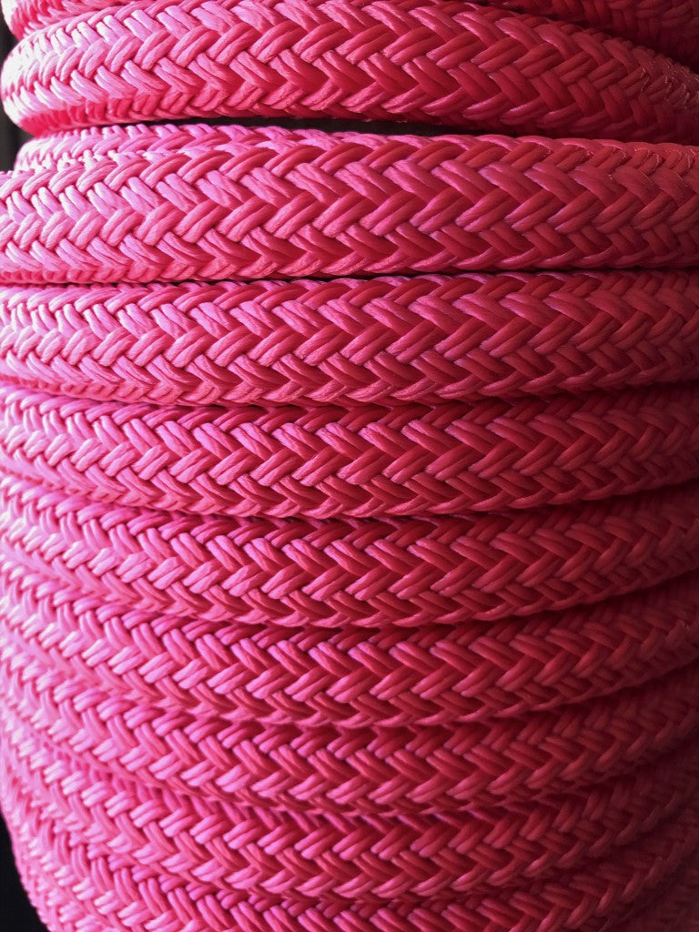 14mm Pink Polyester Rope – Heavy-Duty Double Braid - TCD Supplies