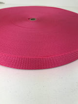 Polypropylene Webbing - 25mm Pink, 1 meter