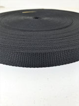 Polypropylene Webbing - 20mm Black, 1 meter