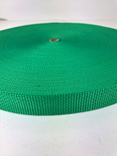 Polypropylene Webbing - 20mm Green, 1 meter