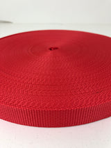 Polypropylene Webbing - 20mm Red, 1 meter