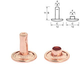 Double Capped Rivets - Rose Gold 11mm